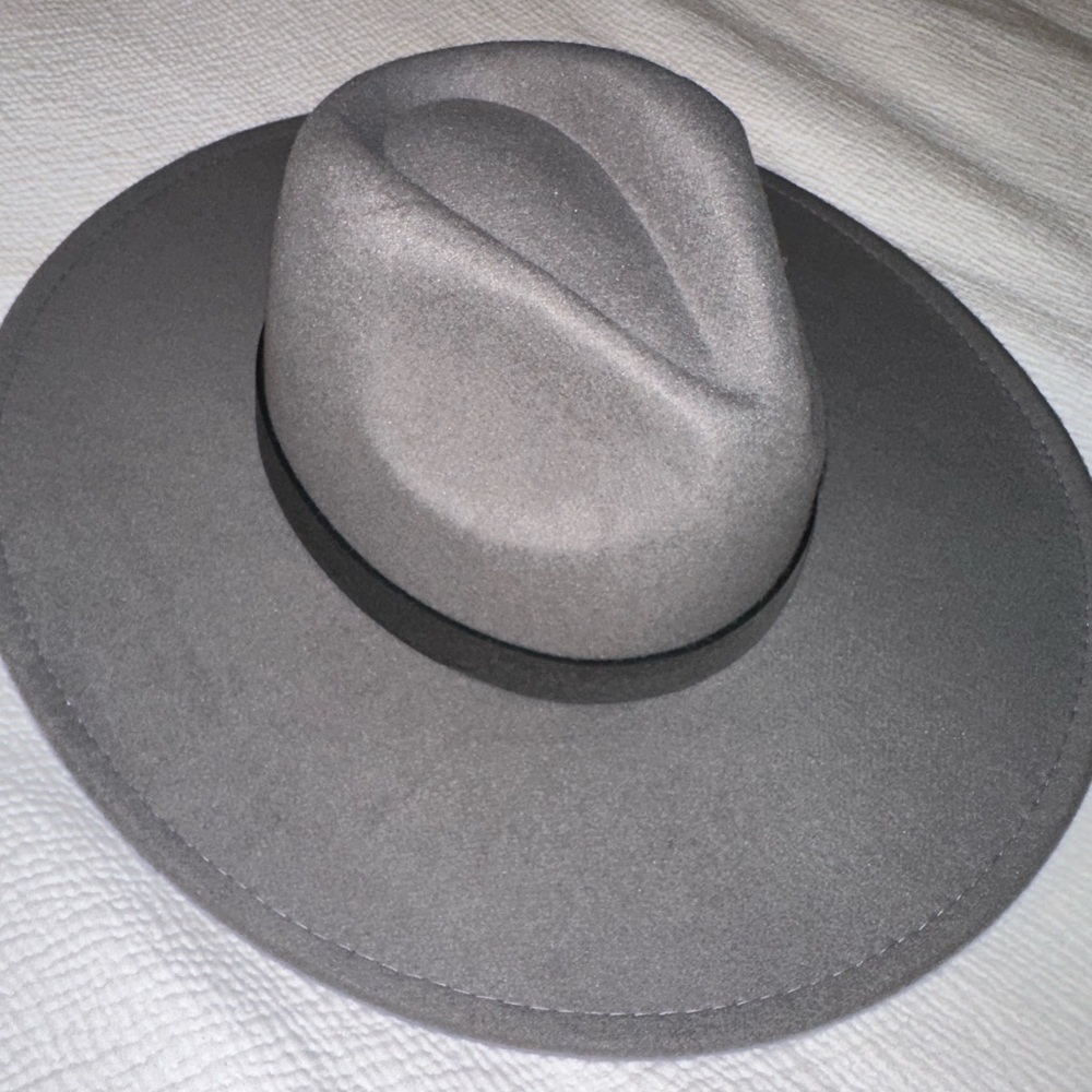 Lulus Grey Round Brimmed Hat. Never worn.